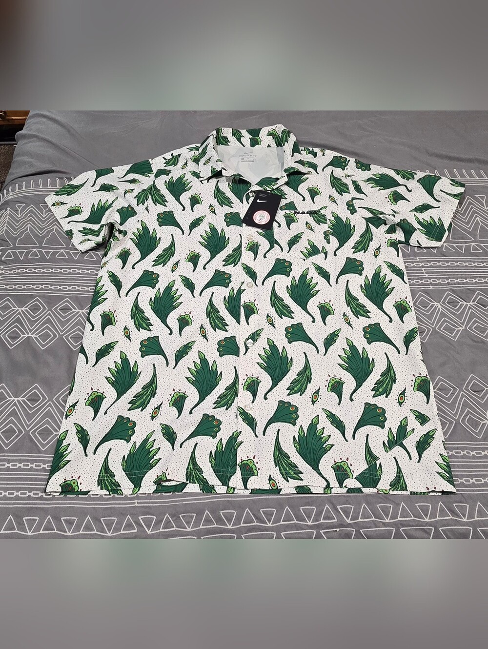 Nike Men's Nigerian Football Federation Feather Button Down Polo Size XL